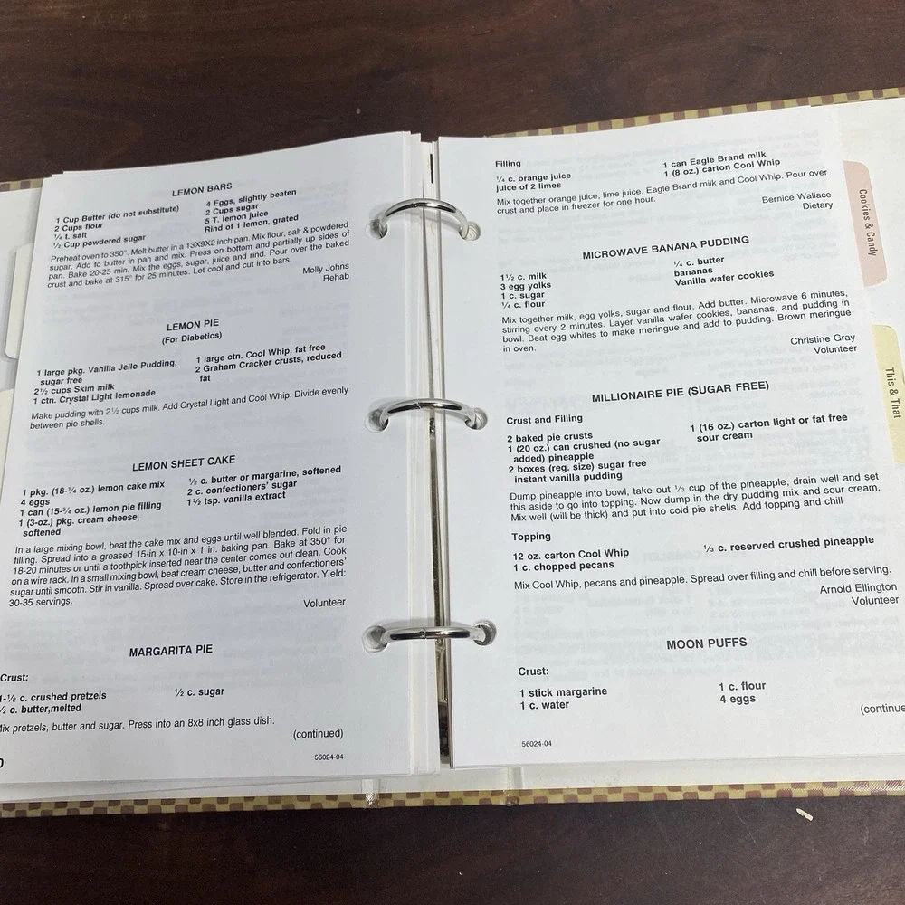VTG Tasteful Treasures Titus Medical Center Texas Regional Cookbook Ring Binder